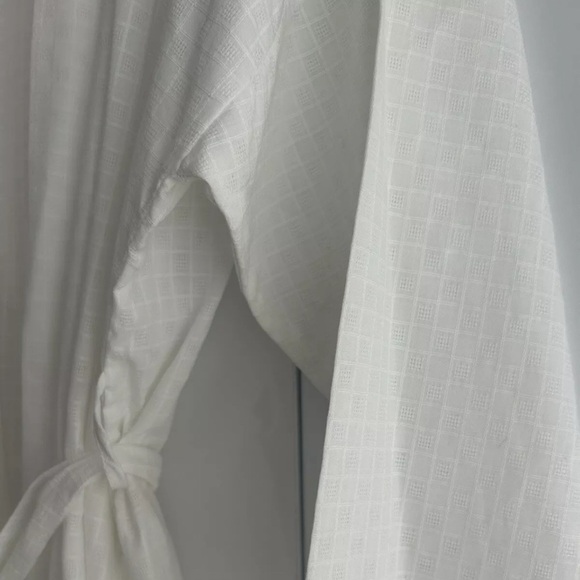 FROU FROU Cotton Robe Peignoir White Medium Loungewear Kimono - Picture 7 of 16